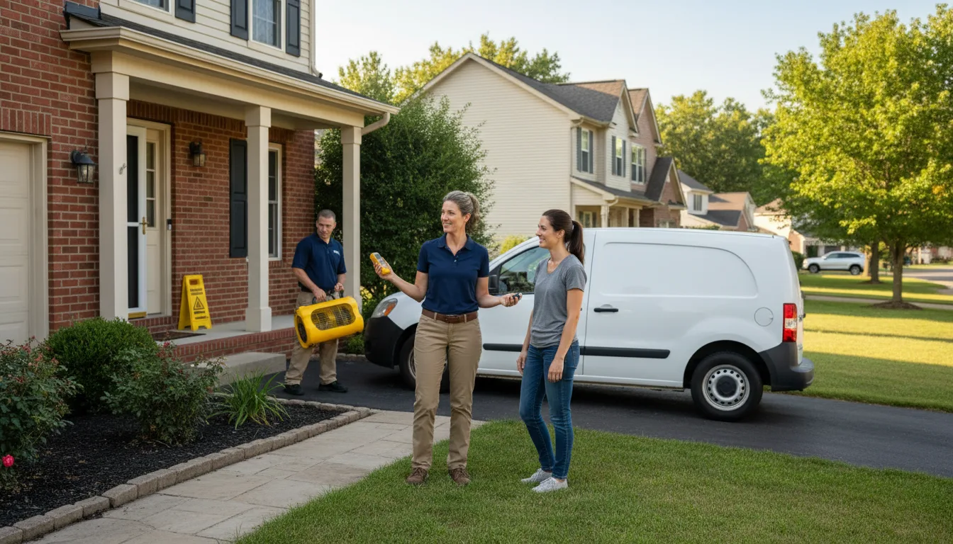 Residential water damage restoration in North Carrollton, MS